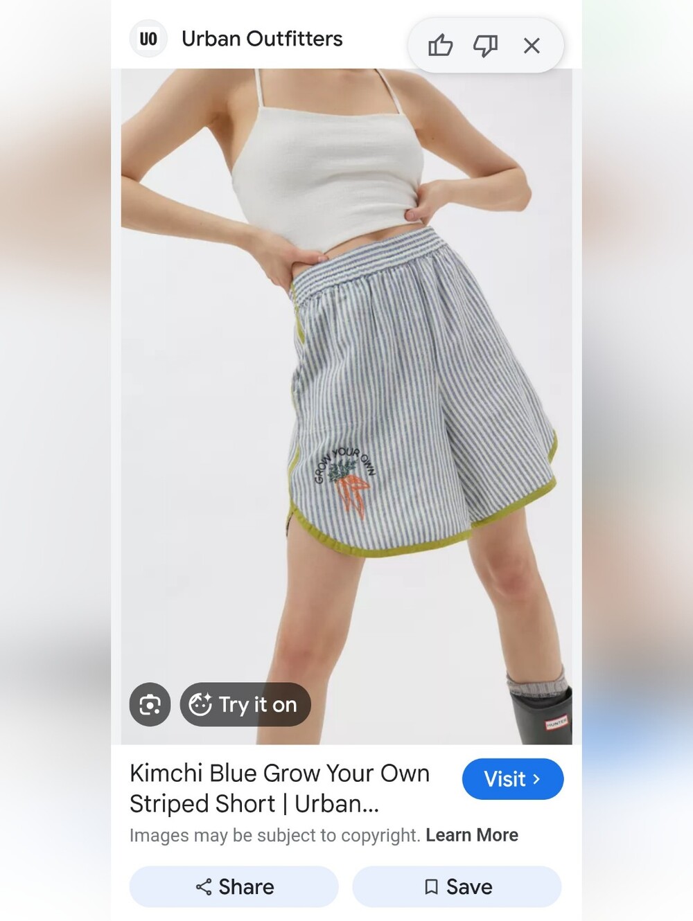 Kimchi Blue (Urban Outfitters) Size M Women's "Grow Your Own" Shorts